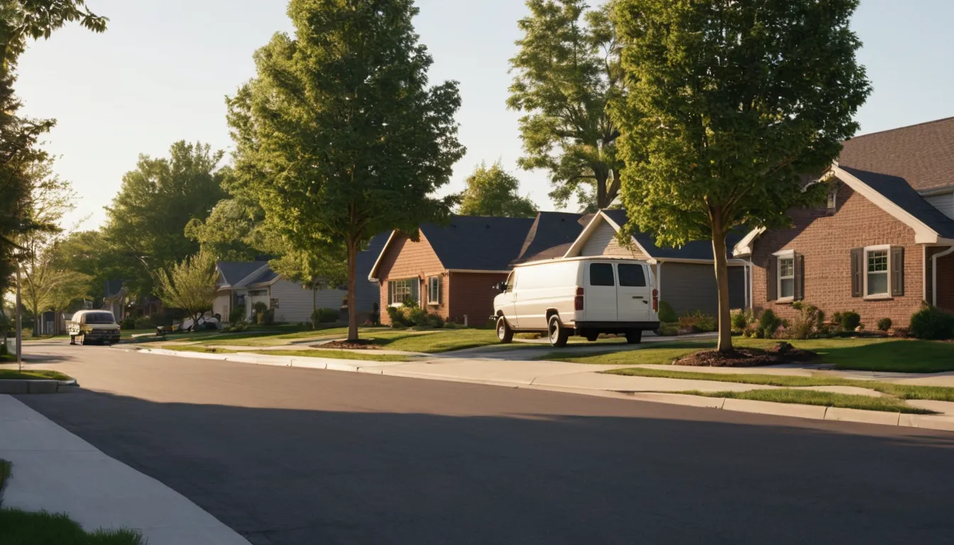 Typical neighborhood of ranch homes served by providers across the Gretna area